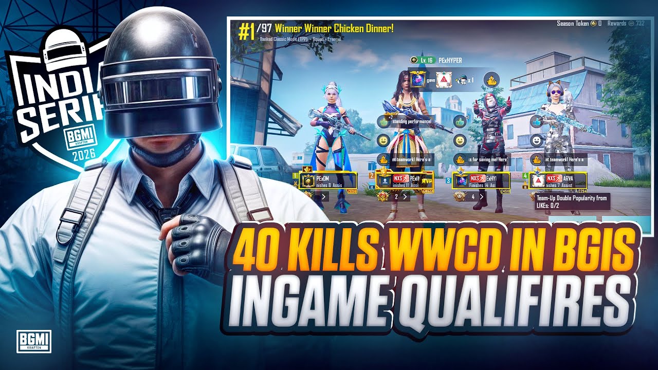 BGIS 2026 🎯IN GAME QUALIFIERS POV | 40 Finishes WWCD 🍗| Match - 1 | Om ...