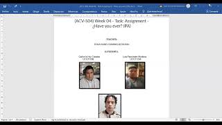 (ACV-S04) Week 04 - Task: Assignment - ¿Have you ever? (PA)