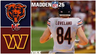 Bears vs Commanders Week 6 Simulation (Madden 26 Rosters)