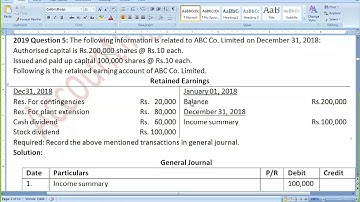 2nd year | retained earning | 2019 and 2018 | Accounting BIEK