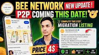 🚨BEE NETWORK P2P UPDATE 📌 BEE KYC VERIFICATION~BEE TOKEN LISTING TGE UPDATE ✅ BEE NETWORK WITHDRAWAL