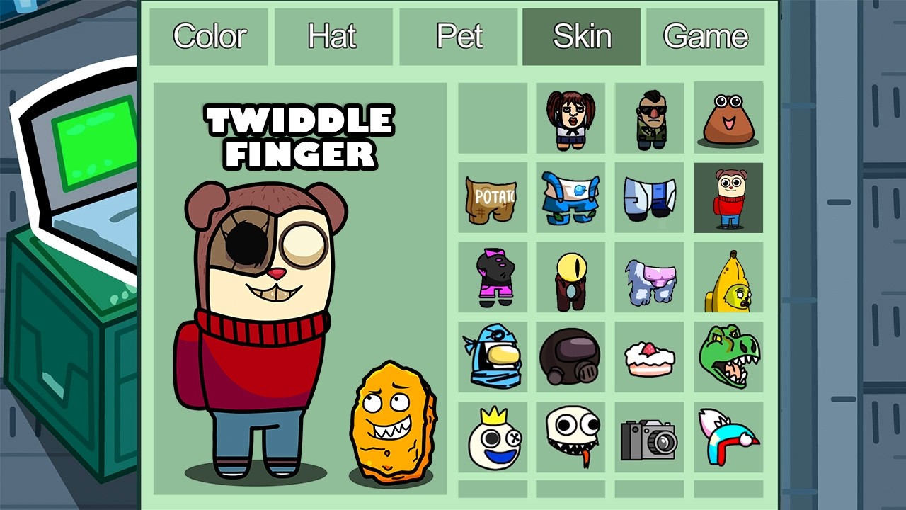 Twiddlefinger (FNF) in Among Us vs 1000 iQ impostor