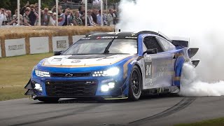 'Garage 56' Nascar Next Gen Chevrolet Camaro Zl1: Burnouts, Show & Brutal V8 Sound At Goodwood Fos!