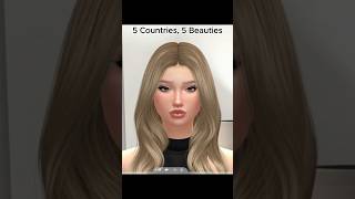 5 Countries, 5 Beauties ✨ | Sims 4 World Tour (Part 5)  #sims4 #sims4cas