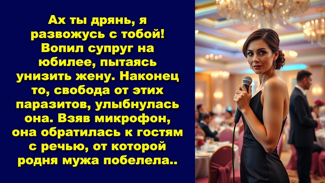 Ах ты дрянь, я развожусь с тобой! Вопил супруг на юбилее, пытаясь унизить жену. Наконец то, свобода