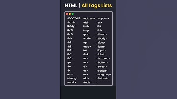 List off All Html Tags | html tags | html tags with example | html all tags | list in html | #shorts