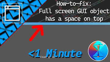How-to-fix: Full screen GUI objects have a space on the top part | Roblox Studio