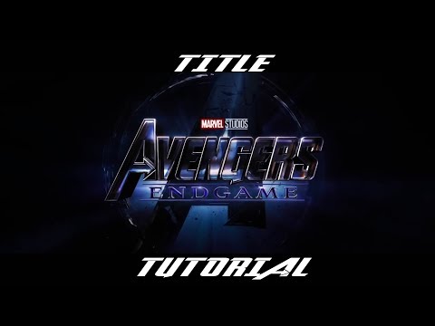 Avengers Endgame Free Title Template Film Learnin