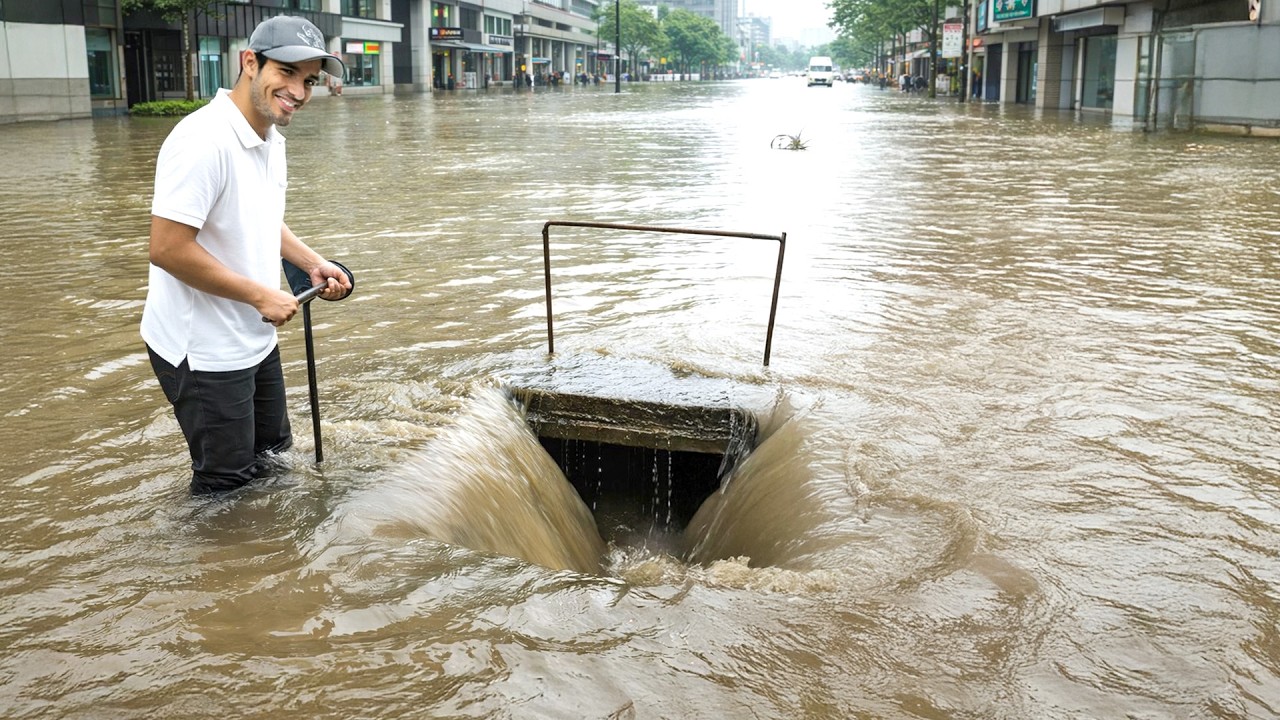 Huge Water Release After Clearing Mud Clogged Drain
