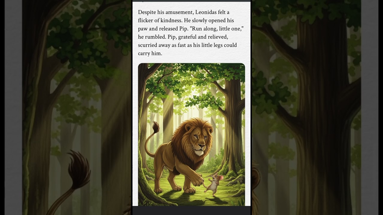 The Lion and the Mouse 🦁🐭 | Short Moral Story for Kids