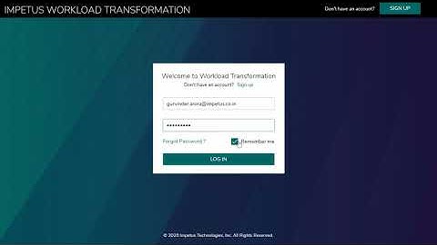 Registering and Getting Started with  Workload Assessment - Impetus Data Warehouse Modernization