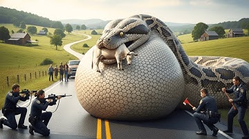 Heroic Rescue Team Subdues a Giant Python to Save a Sheep