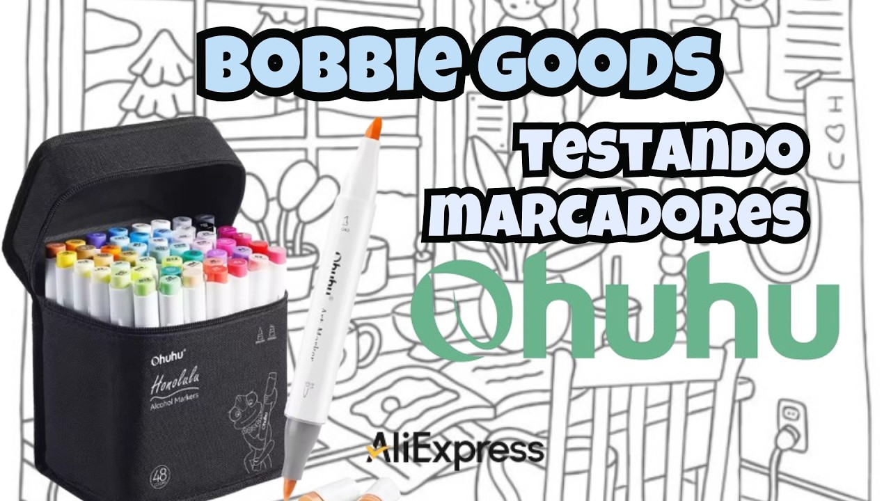 PINTADO BOBBIE GOODS COM MARCADORES OHUHU 48 CORES - VEM COLORIR COMIGO! DIAS FRIOS - ESCRIVANINHA