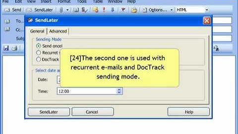 SendLater - Set a schedule and recurrence for automatic e-mail with Microsoft Outlook