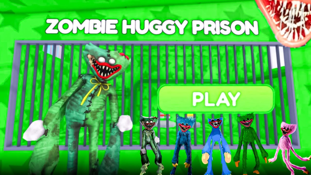 ZOMBIE HUGGY WUGGY PRISON RUN! (Obby) Roblox Walkthrough #roblox #scaryobby 