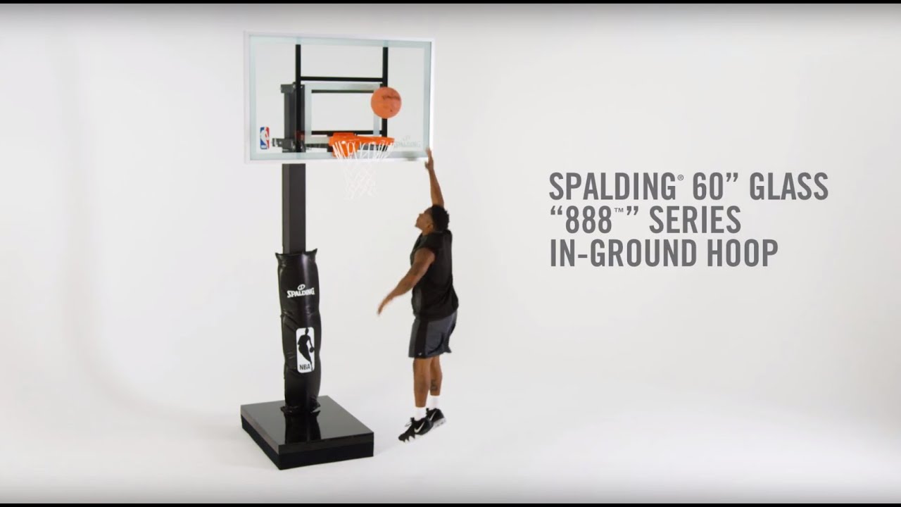 Spalding 60 Glass Screw Jack In-Ground Basketball Hoop