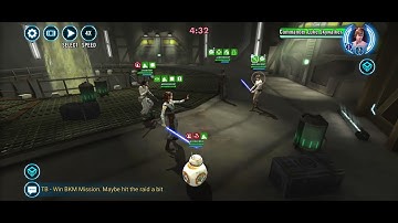[3v3] JTR/Scav Rey/BB-8 (30% potency) vs. CLS/Chewpio/C-3PO (20 speed): 56 banners