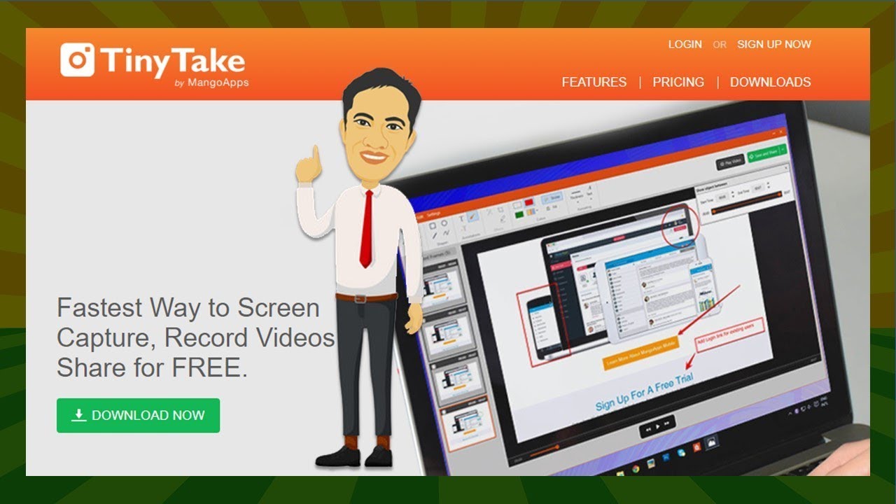 TinyTake จับภาพหน้าจอได้ทั้งภาพนิ่งและวิดีโอ