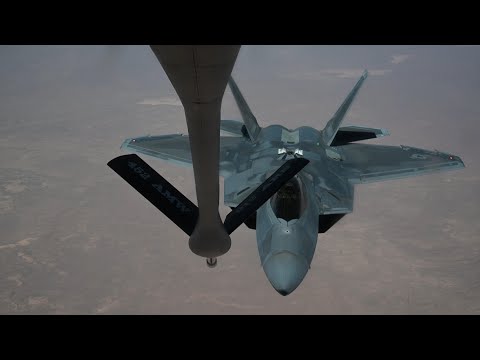 912th Expeditionary Air Refueling Squadron Refuels Raptor Ops