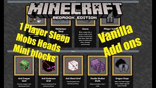 Minecraft Bedrock Tweaks, Vanilla add ons for (PC)