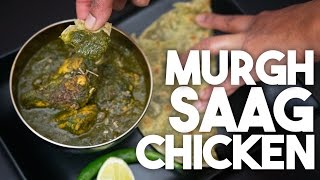 ❤ SAAG Chicken  Murgh Saagwala | PALAK or Spinach CHICKEN CURRY | Kravings