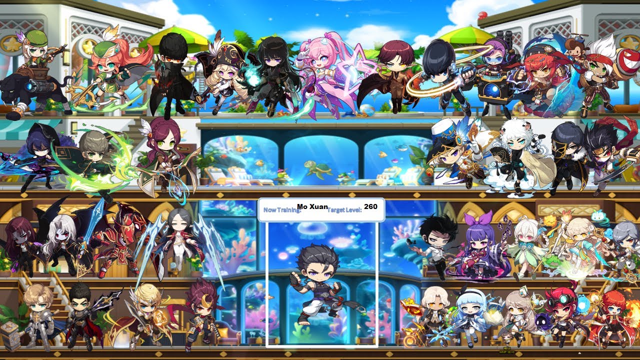 Maplestory Character training Day 7 Training Mo Xuan, double daillies