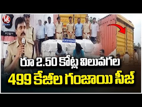 499 kg of Ganja Worth Nearly Rs 2.5 Crore Seized in Bhadradri Kothagudem  | V6 News - V6NEWSTELUGU