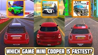 Mini Cooper Top Speed in Car Parking Multiplayer,Car Simulator 2, Car Parking Master screenshot 2