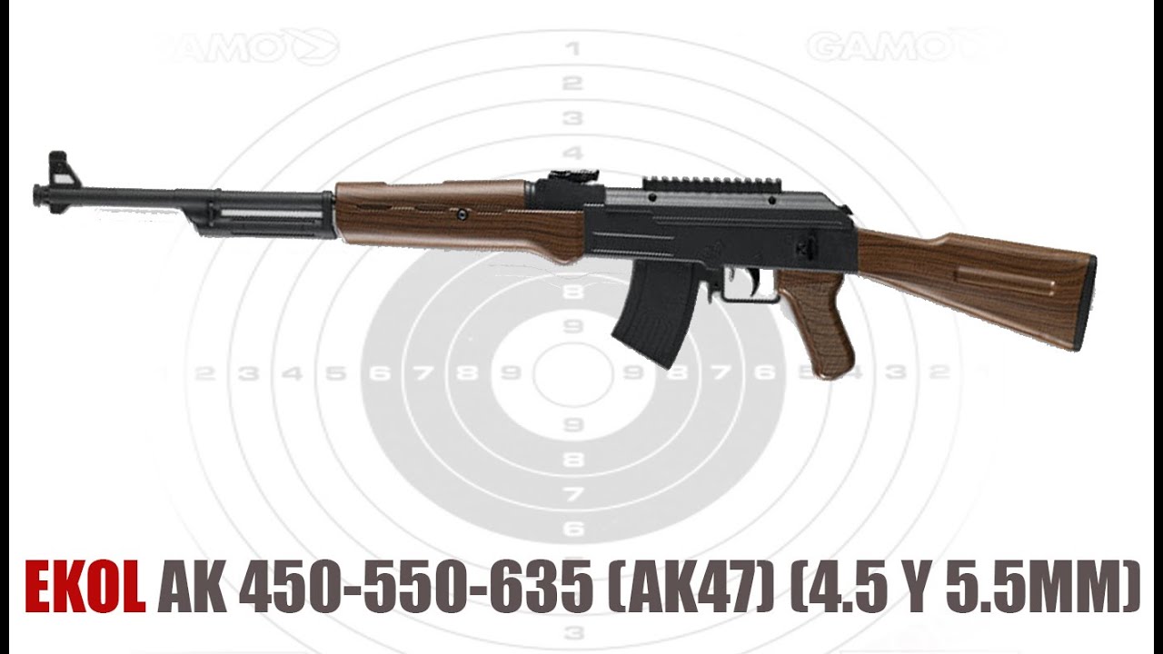 ✓ Ekol AK450 - 550 - 635 (tipo AK47) - carabina/escopeta de balines (plomo)  