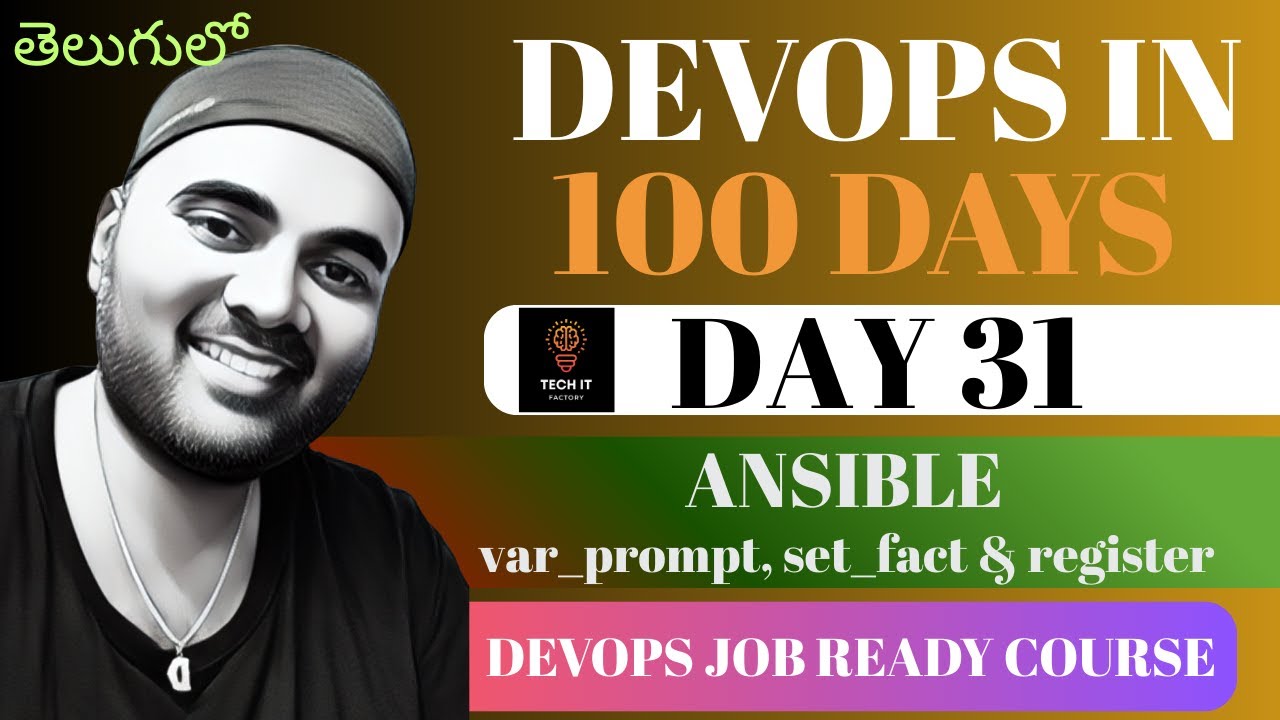 DevOps in 100 Days (Telugu) – Day 31 | Ansible var_prompt, set_fact ...