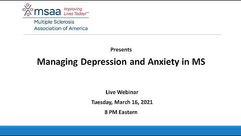 Managing Depression and Anxiety in MS
