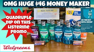 OMG HUGE $46 WALGREENS MONEY MAKER!! Quadruple dip on the listerine promo 😍😍/ WALGREENS COUPONING