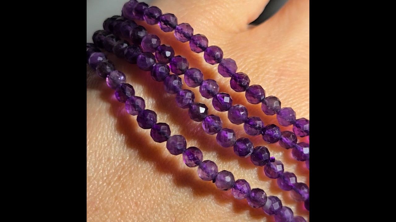 Dream amethyst faceted bead bracelets - AM116