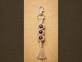 Boho Macrame Keychain with Amethyst Crystals - Easy DIY You’ll Love #diy #macrame #keychain #craft