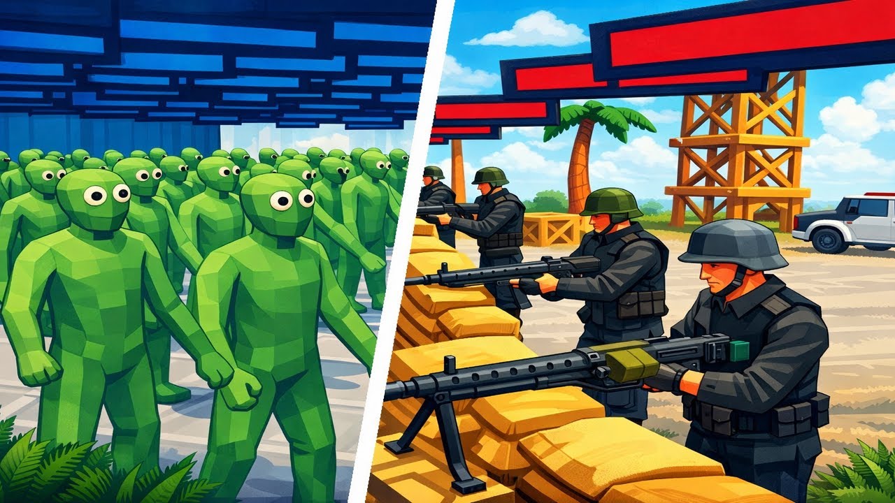 Zombie VS Military & Army Soldier - Totally Accurate Battle Simulator TABS