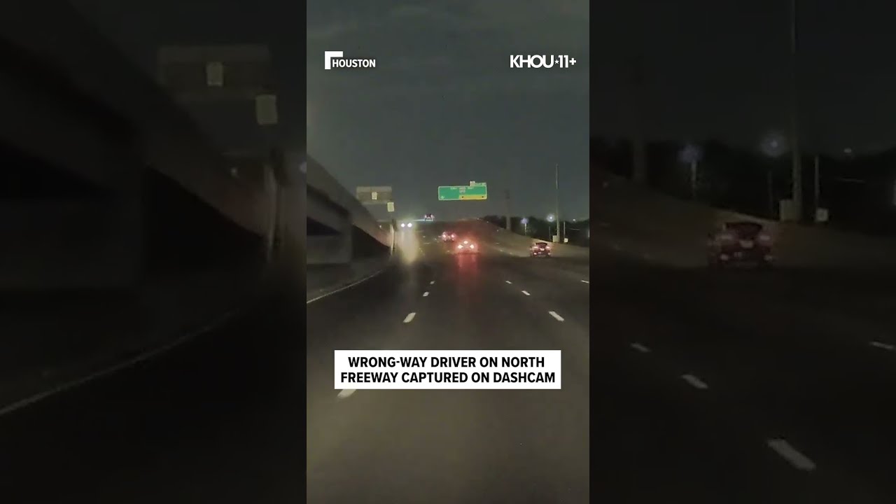 Dashcam Video Captures Wrong Way Driver On North Freeway In Houston