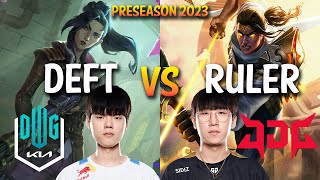 DK Deft vs JDG Ruler - CAITLYN vs VARUS ADC - KR Ranked