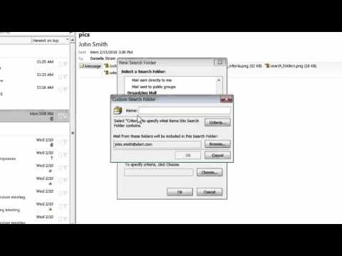 Using Search Folders in Outlook