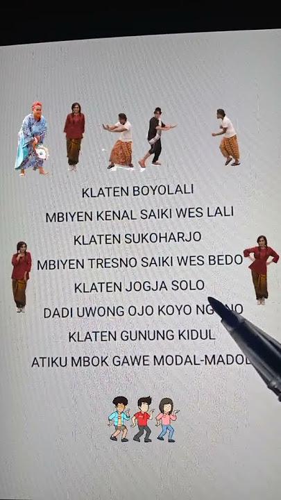 Lirik Lagu Klaten Jogja Solo😅😅