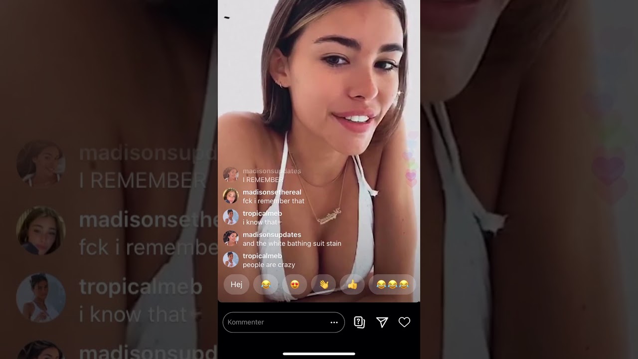MADISON BEER LIVE ON HER PRIVATE ACCOUNT YOU NEED TO WATCH THIS TALKS ABOUT HATE AND SHOWS HER BODY