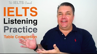IELTS Listening Practice - Table Completion