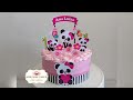 Bolo Scrapcake passo a passo sem segredos tema Panda Rosa