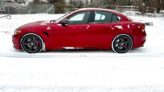 Alfa Romeo Giulia QV Winter Snow Drifting Drive On Continental DWS06 Plus | Insane Fun by Auto Fanatic 7,283 views 3 months ago 20 minutes