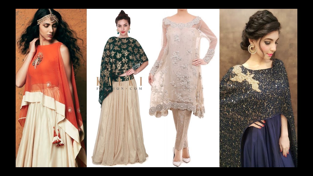 Latest Indian and pakistani designer cape dresses