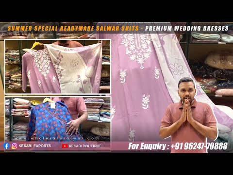 Readymade Salwar Suit Wholesale Designer Boutique Suits Punjabi Fashion Surat Kurti market #surat - video from Kesari Exports