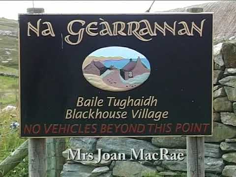 Pipe Major Bill Hepburn Jnr. at the Black Houses, Na Gearrannan, Isle of Lewis - 'Mrs Joan Macrae'.