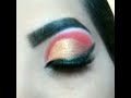 Red golden eye makeup #shorts #youtubeshorts