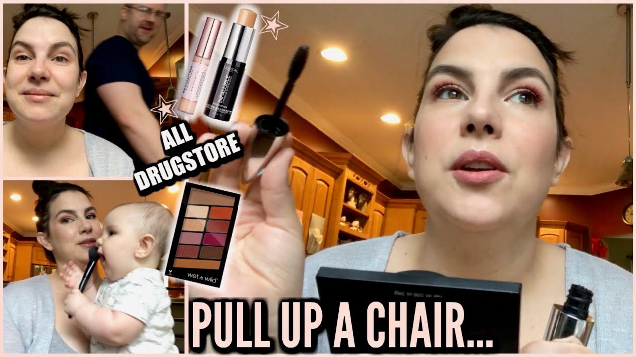 Very Casual Kitchen Table GRWM... ALL DRUGSTORE MAKEUP - YouTube