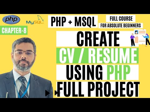 Complete CV Creator Project using PHP | Generate CV resume in PHP | CV Generator | PHP Lecture 8