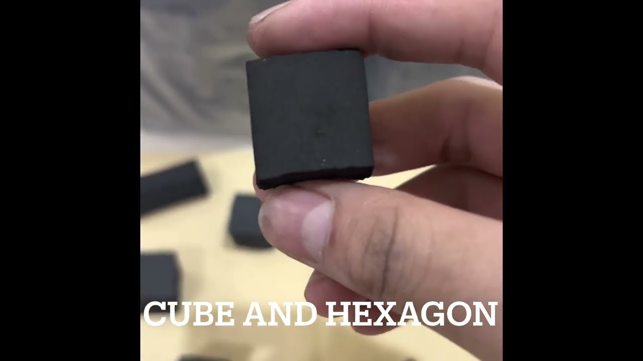 Indoworldcoco - Coconut Shell Charcoal Briquettes (Cube and Hexagon sample)